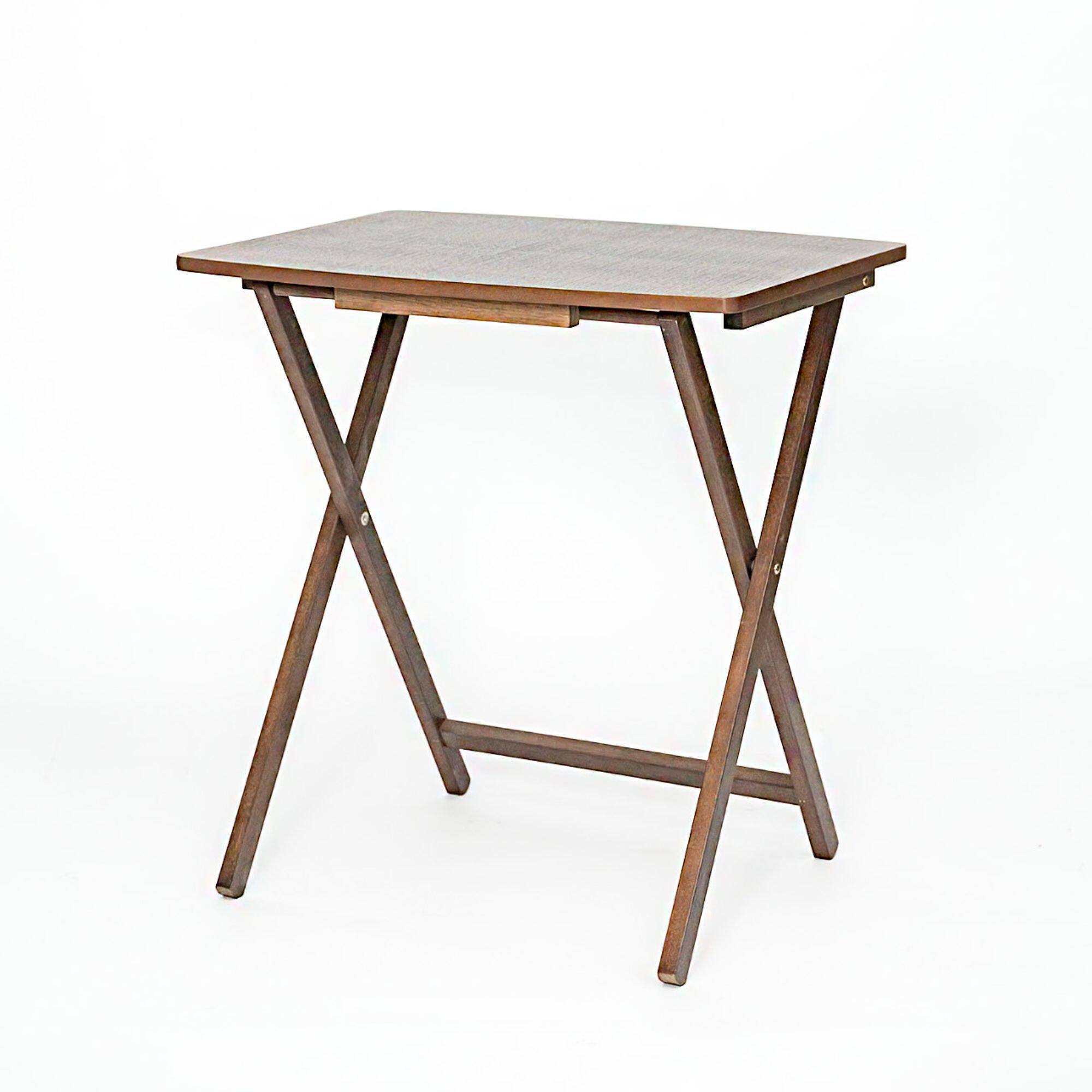 Alt View 5. PJ Wood - PJ Wood 5 Pack XL Oversize Tray Table, Living Room or Kitchen, Rustic Espresso - Rustic Espresso.