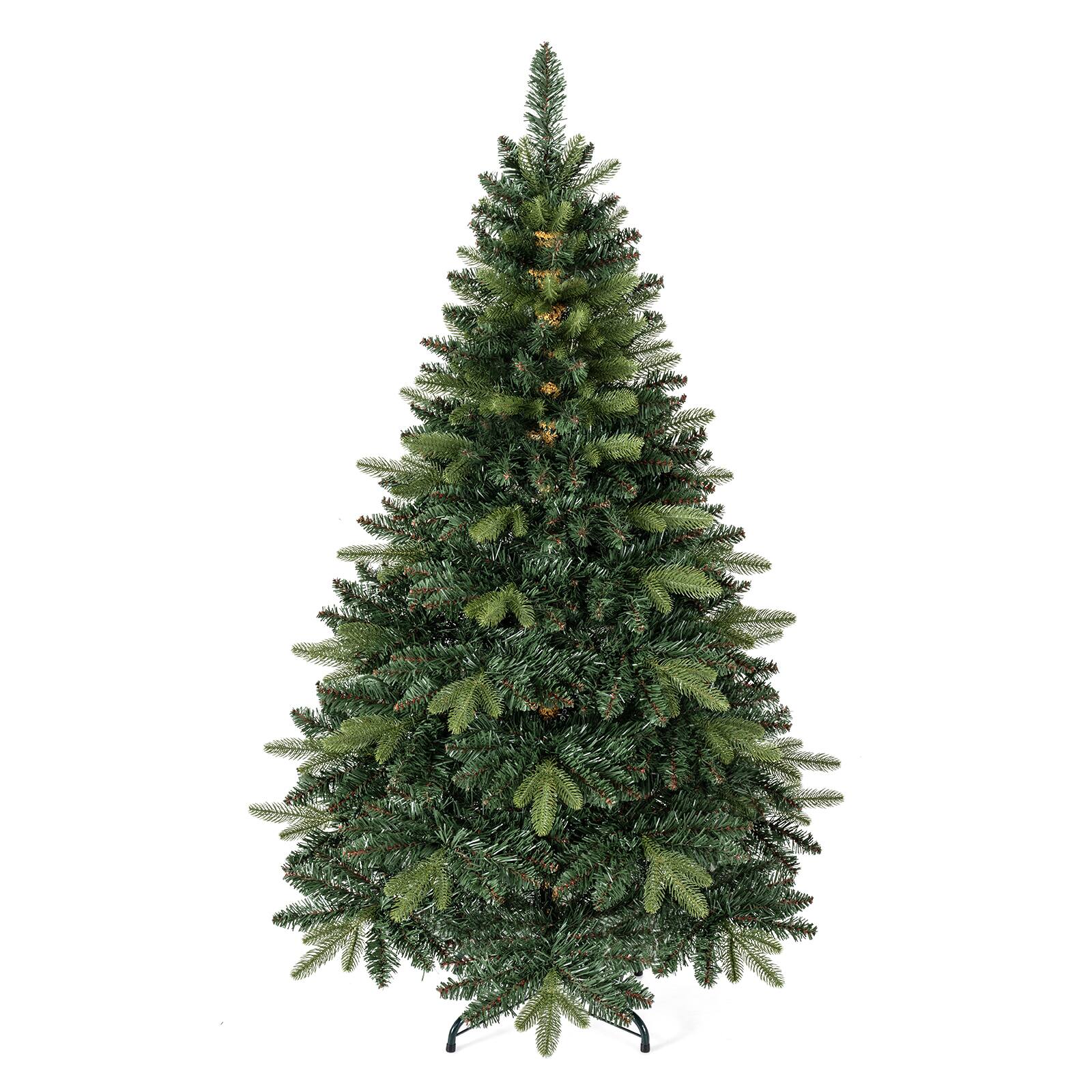 Alt View 1. Costway - Costway 5 ft Artificial Christmas Tree with 500 Branch Tips Realistic Tree Trunk & Metal Stand - Green.