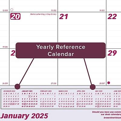 Sure, here is the corrected and grouped text:

---

**Yearly Reference Calendar**

**December 2014**
- 12-353
- 13-352 Martin Luther King Jr. Day (J.S.A)
- 20
- 21
- 22
- 29
- 30
- 31

**January 2025**
- 1
- 2
- 3
- 4
- 5
- 6
- 7
- 8
- 9
- 10
- 11
- 12
- 13
- 14
- 15
- 16
- 17
- 18
- 19
- 20
- 21
- 22
- 23
- 24
- 25
- 26
- 27
- 28
- 29
- 30
- 31

**February 2025**
- 1
- 2
- 3