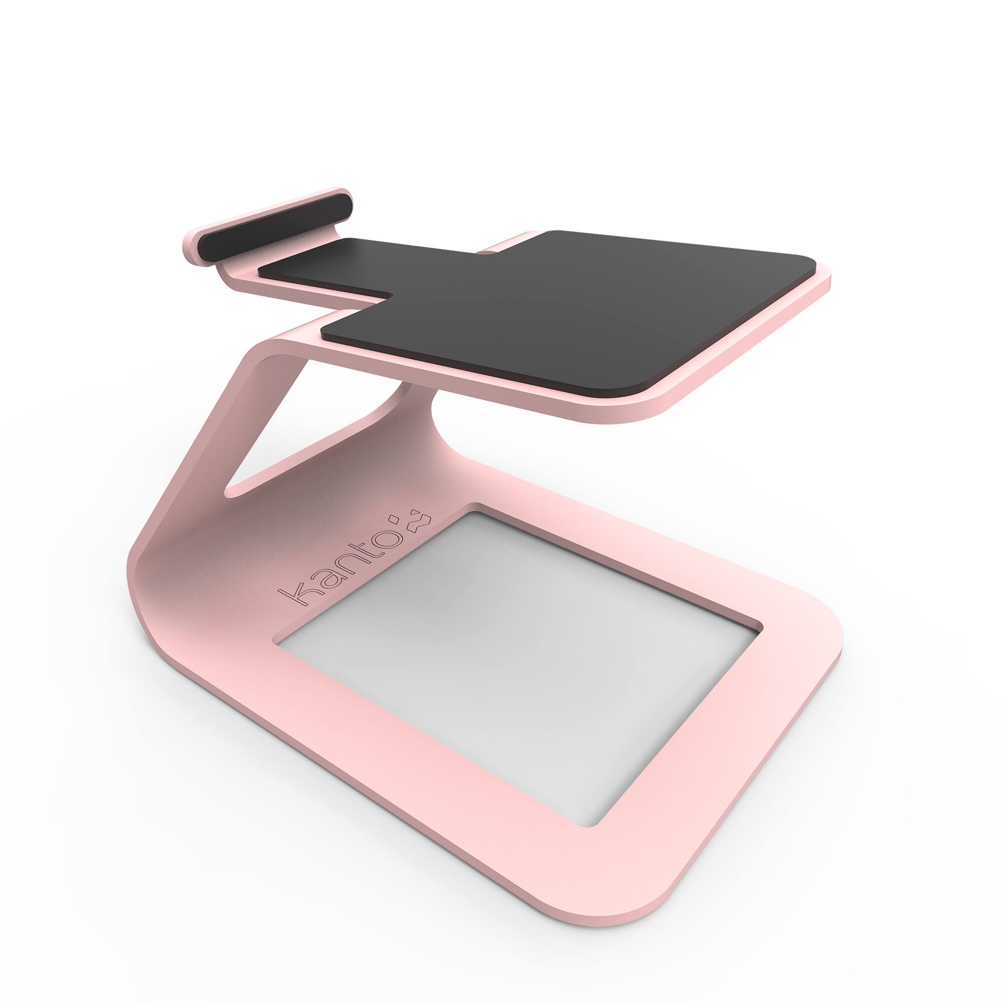 Left. Kanto - Elevated Desktop Speaker Stands for Small Speakers, Pair - Pink.