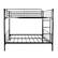 Front. Ecooso - Twin over Twin Bunk Bed, Metal Frame with Ladder - Black.