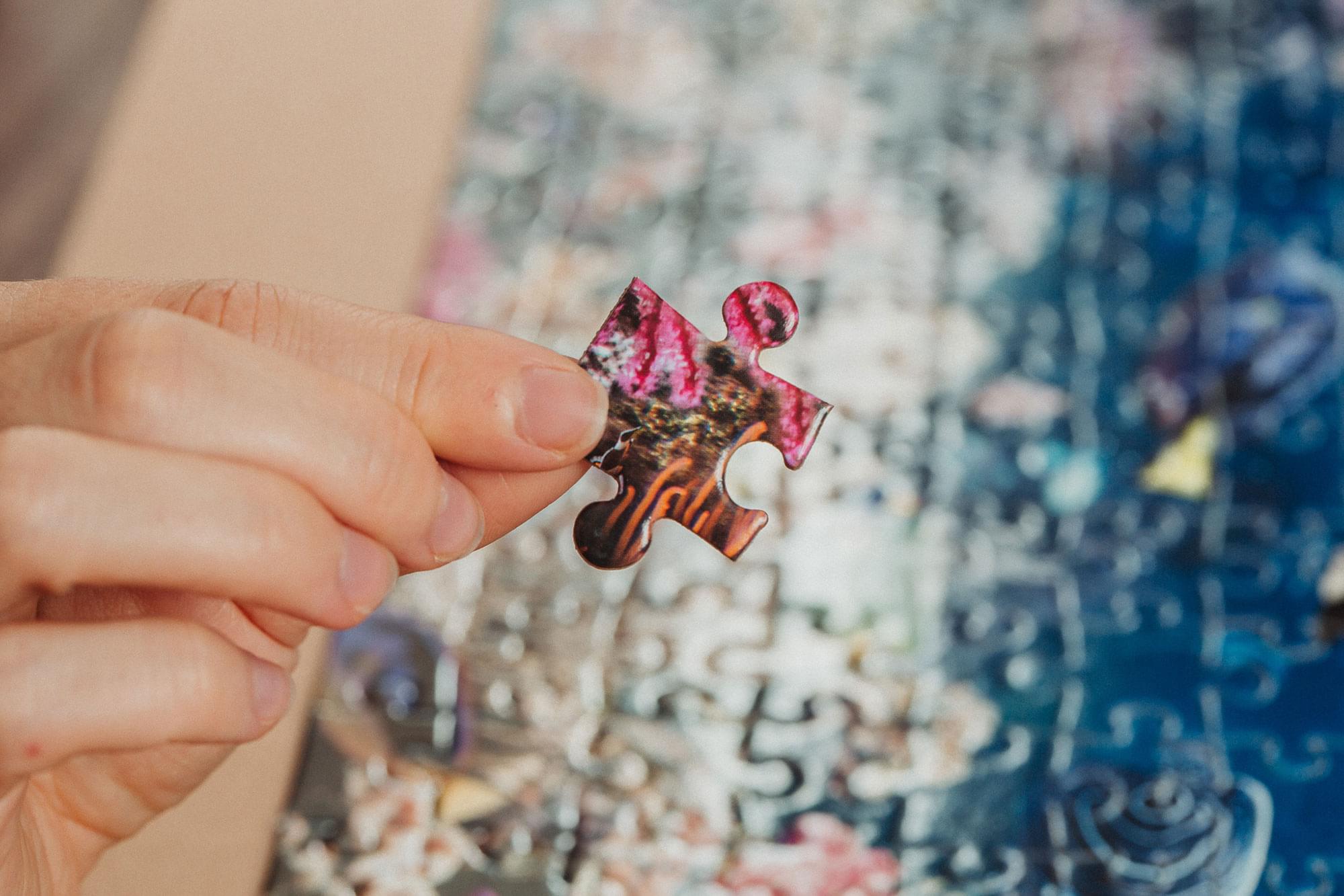 Alt View 3. Toynk - Under the Sea Coral Reef 500 Piece Jigsaw Puzzle - Blue.