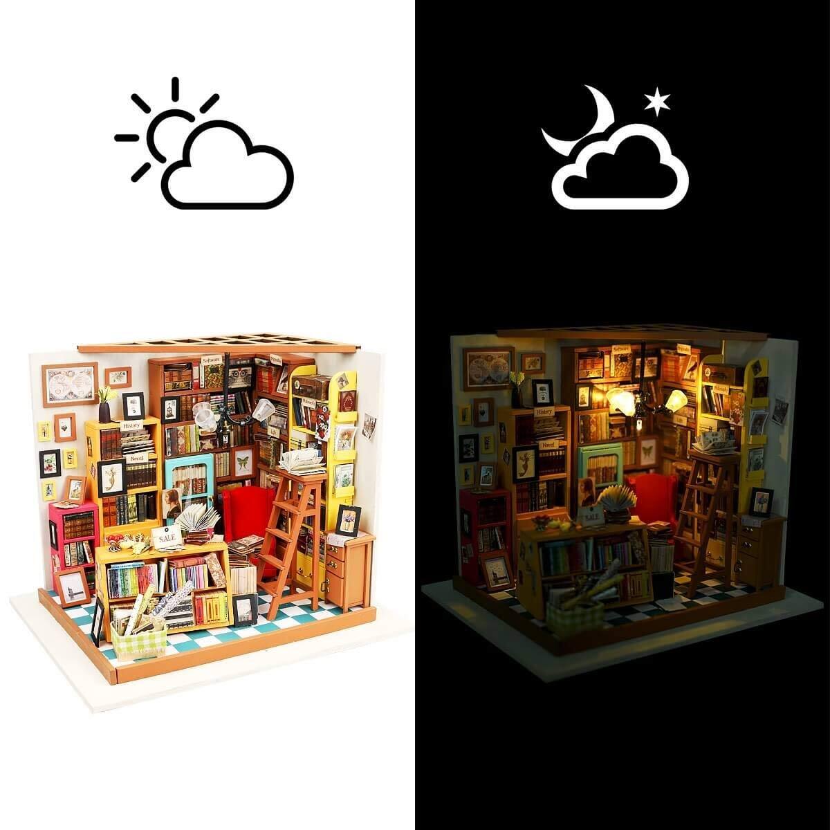 Left. 3D Puzzle - DIY 3D House Puzzle - Sam's Study 221 pcs.