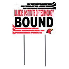 Jardine - Illinois Tech Scarlet Hawks 18" x 24" Bound Yard Sign - White