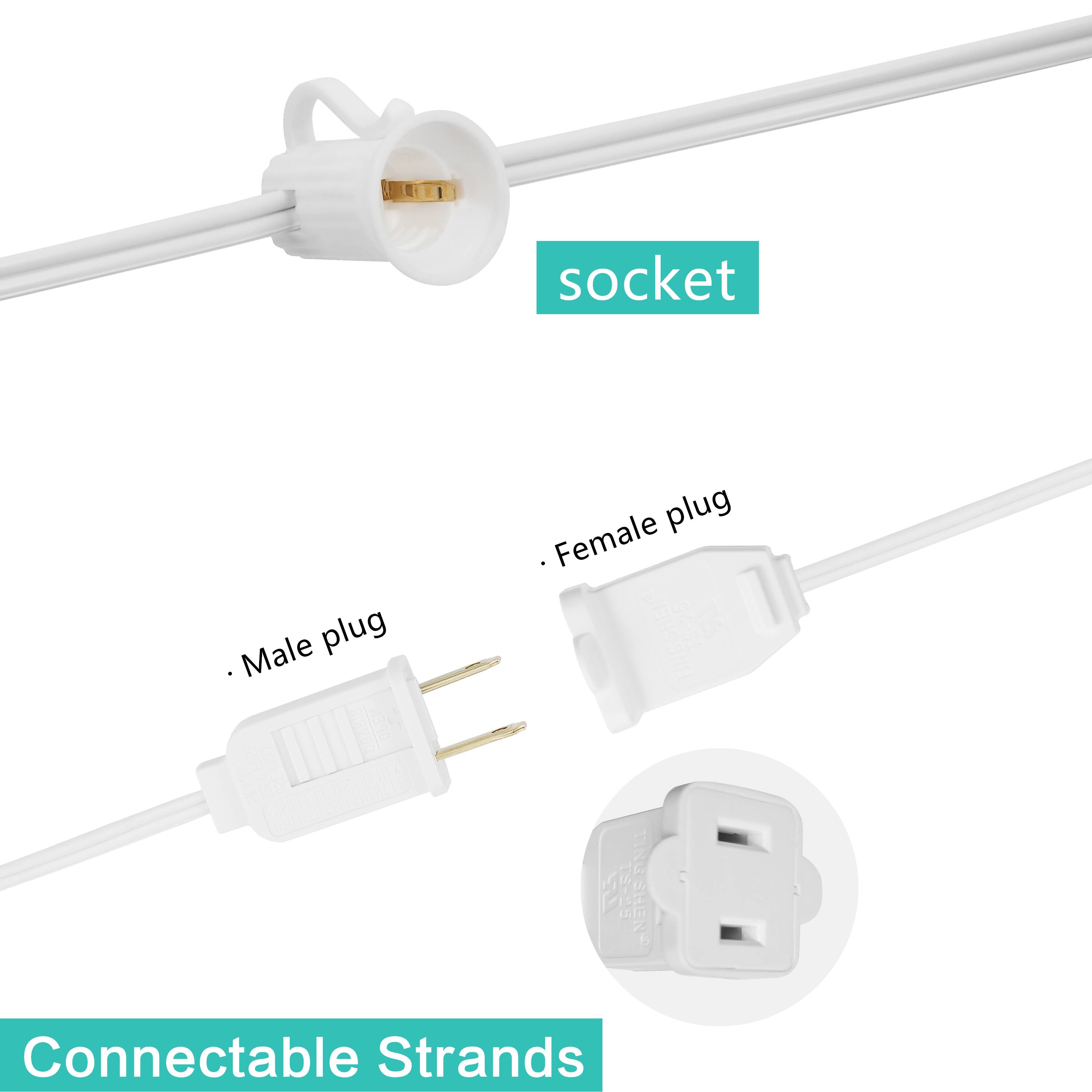 socket  
Male plug  
Female plug  
RC-S  
Connectable Strands