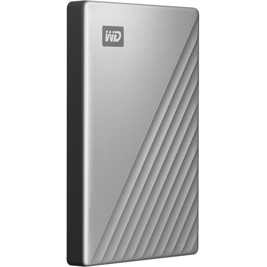 Alt View 4. Western Digital - WD My Passport Ultra WDBPMV0050BSL 5 TB Portable Hard Drive - External - Silver - Desktop PC Device Supported - USB 3.0 - Silver.