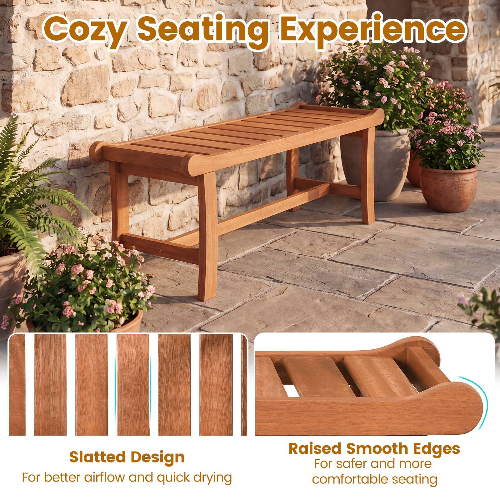 Cozy Seating Experience

Slatted Design
For better airflow and quick drying

Raised Smooth Edges
For safer and more comfortable seating