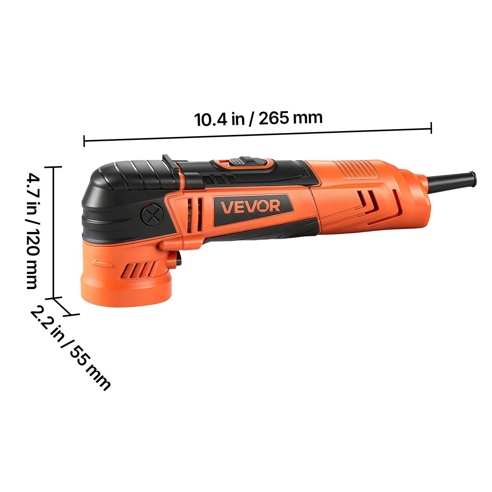 4.7 in / 120 mm  
2.2 in / 55 mm  
10.4 in / 265 mm  
LB  
VEVOR