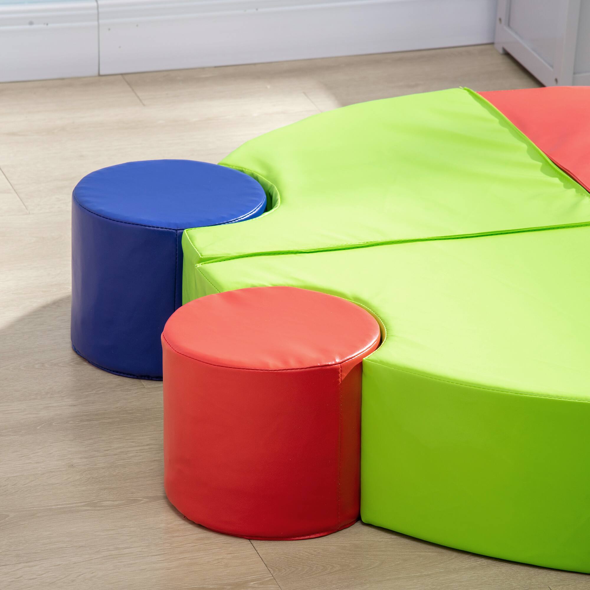 Alt View 4. Qaba - 10-Piece Soft Play Set for Creativity, Climb and Crawl Foam Playset with Easy-to-Clean Surface, Activity Play Structures.