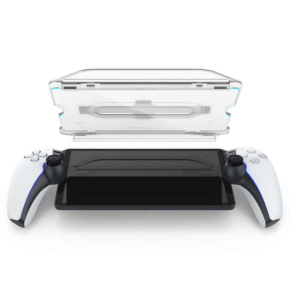 Back. Spigen - Spigen Tempered Glass Screen Protector [GlasTR EZ FIT] for PlayStation Portal Remote Player - 1 Pack.