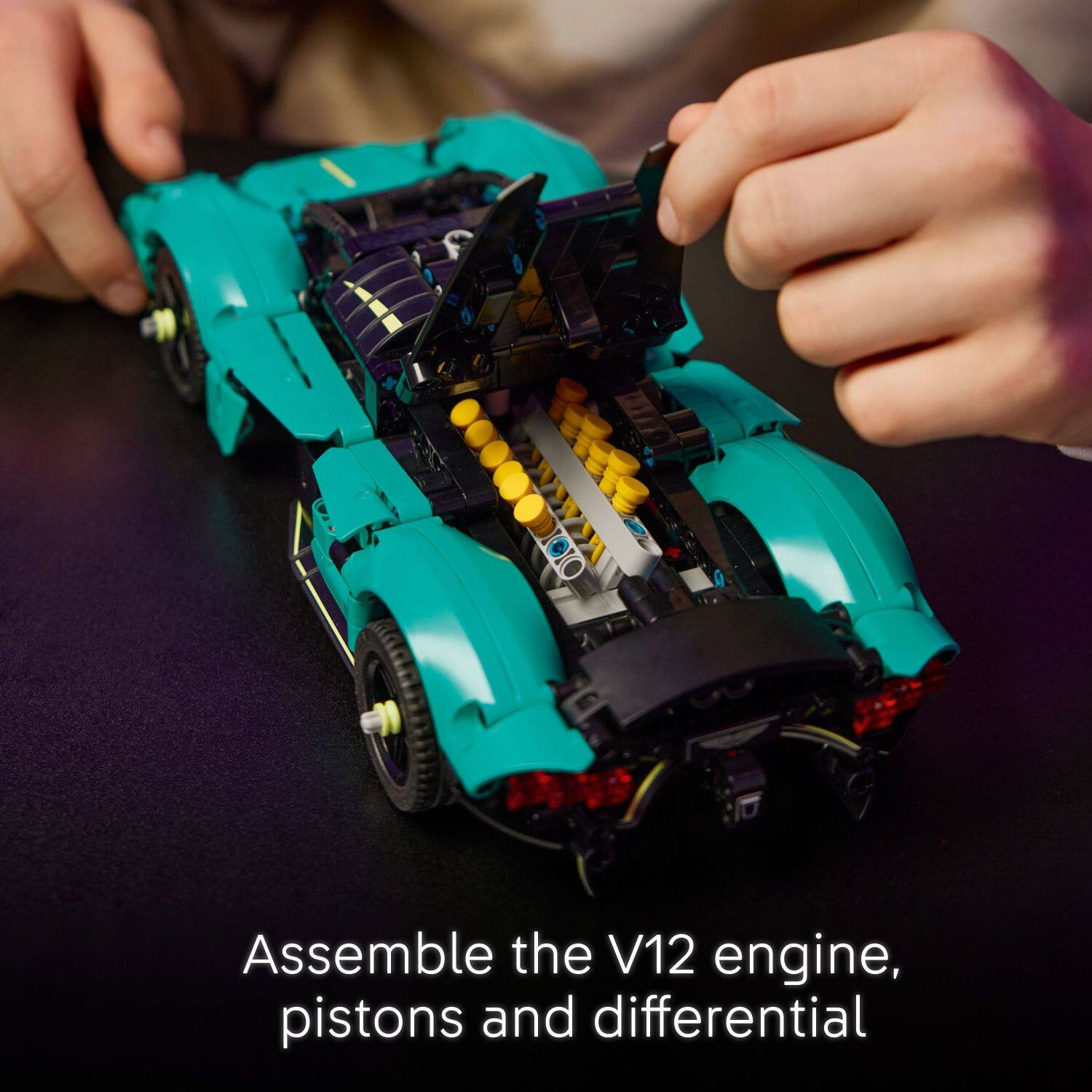 Assemble the V12 engine, pistons and differential.