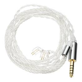 Unique Bargains - IEM Earphone Cable 1.2M, 28AWG 4-Core High Purity -Plated HiFi Replacement for Ananda Arya HE400SE (4.4mm, TFZ) - Silver
