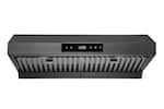 Front. Hauslane - Hauslane UC-PS18 30-in Ducted Black Stainless Steel Undercabinet Range Hood with 3-Way Venting System (OFFICIAL) - Black Stainless.