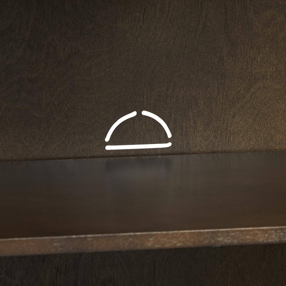 Alt View 7. Crosley Furniture - Byron Record Storage Media Console - Dark Brown.