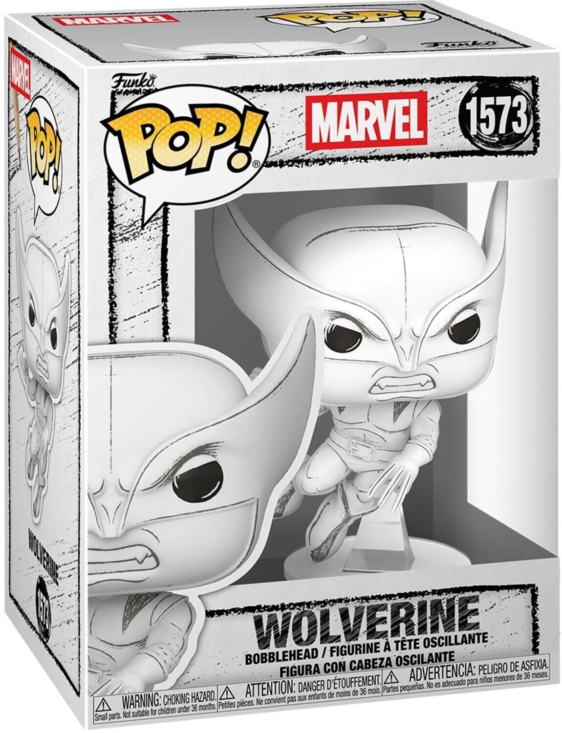 MARVEL 1573 MARVEL POP! 1 WOLVERINE / FIGURINE BOBBLEHEAD / FIGURINE A TÊTE OSCILLANTE / FIGURA CON CABEZA OSCILANTE ADVERTENCIA: PELIGRO DE ASFIXIA. DANGER D'ÉTOUFFEMENT. ATTENTION: DANGER DE CHOKING HAZARD. WARNING: CHOKING HAZARD. Small parts. Not suitable for children under 36 months.