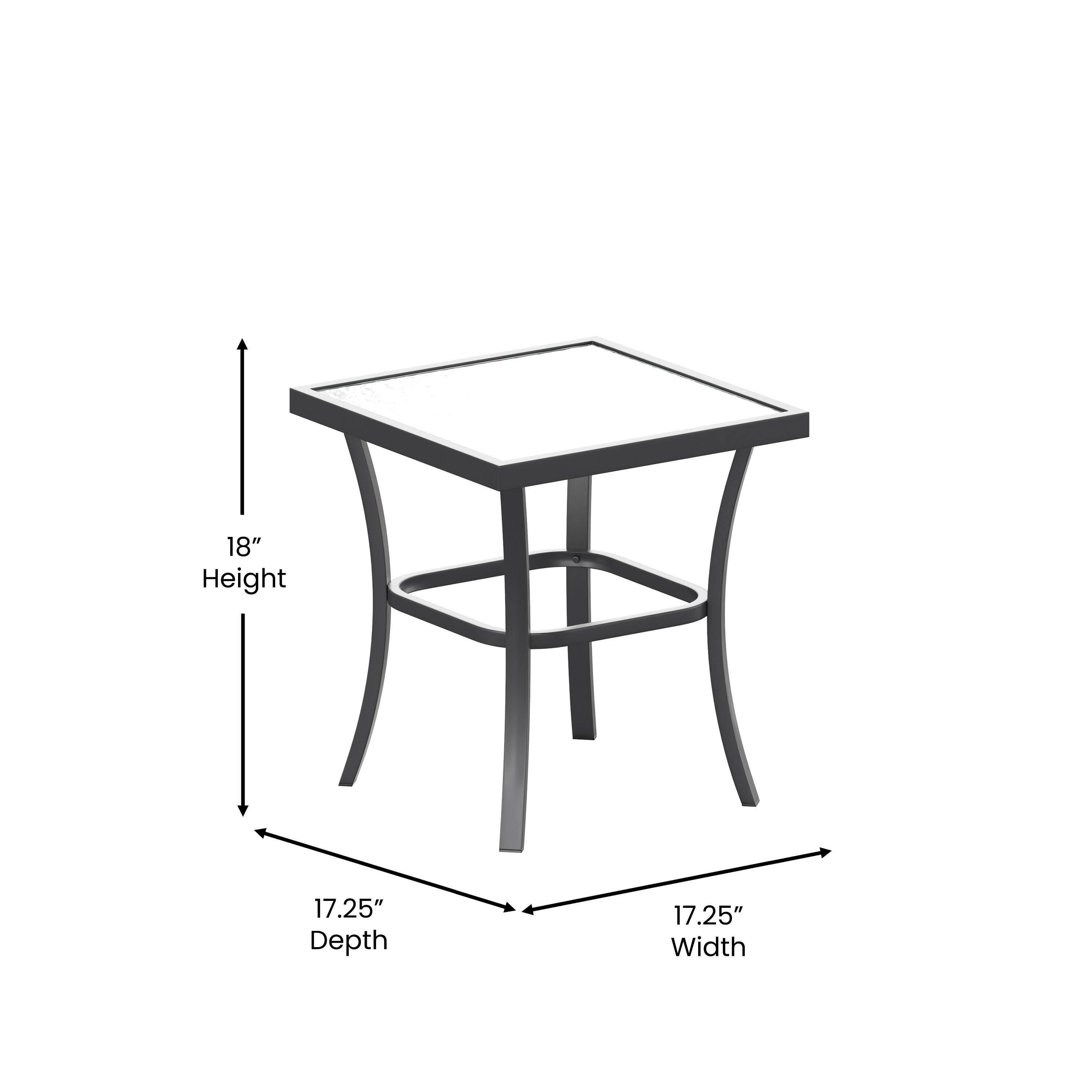 18" Height, 17.25" Depth, 17.25" Width