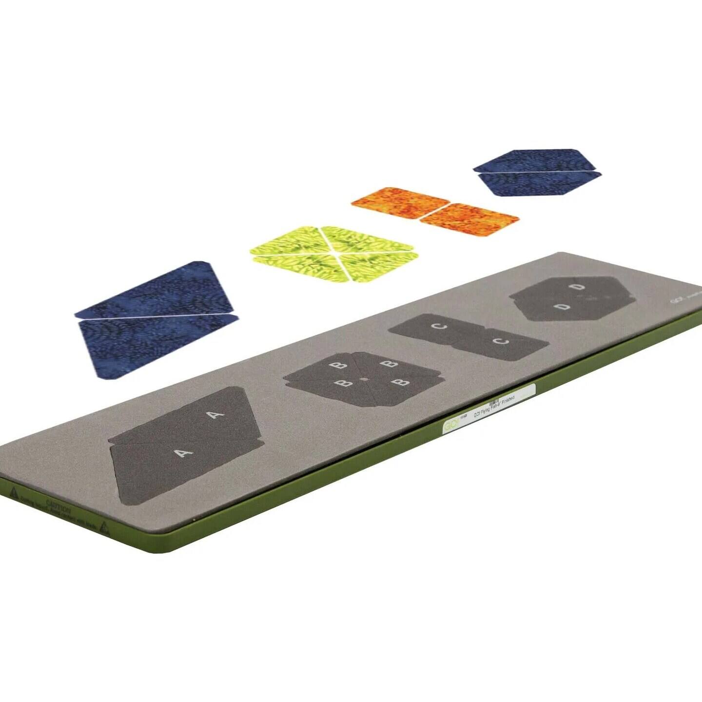 Angle. AccuQuilt - Flying Fish-9 Finished Die - Multicolor.