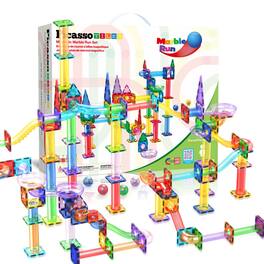 PicassoTiles - PICASSO-TILES Marble Run Magnetic Tiles for Kids, 150PCS, Magnet Tiles Race Track Building Blocks STEM Toy - Multicolor