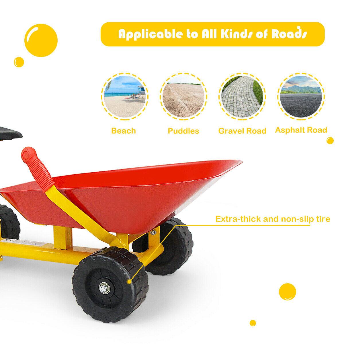 Applicable to All Kinds of Roads

- Beach
- Puddles
- Gravel Road
- Asphalt Road

Extra-thick and non-slip tire