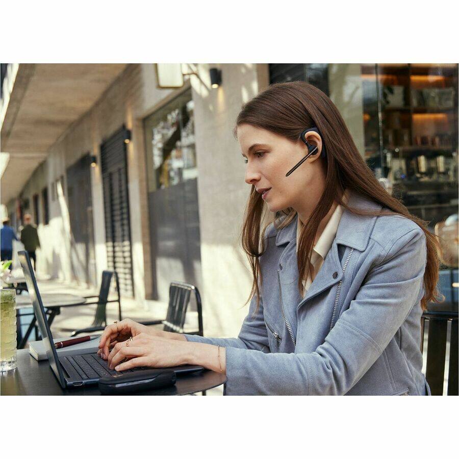 Alt View 2. HP - Poly Voyager Legend 50-M Headset UC - Mono - True Wireless - Bluetooth - 98.4 ft - 16 Ohm - 100 Hz to 20 kHz - Earbud - Blue.