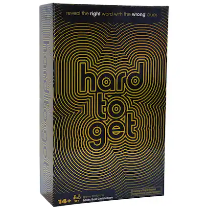 Reveal the right word with the wrong clues
Hard to Get
Game design by Mads Emil Christensen
14+ 2+ players
Knowledge of English required