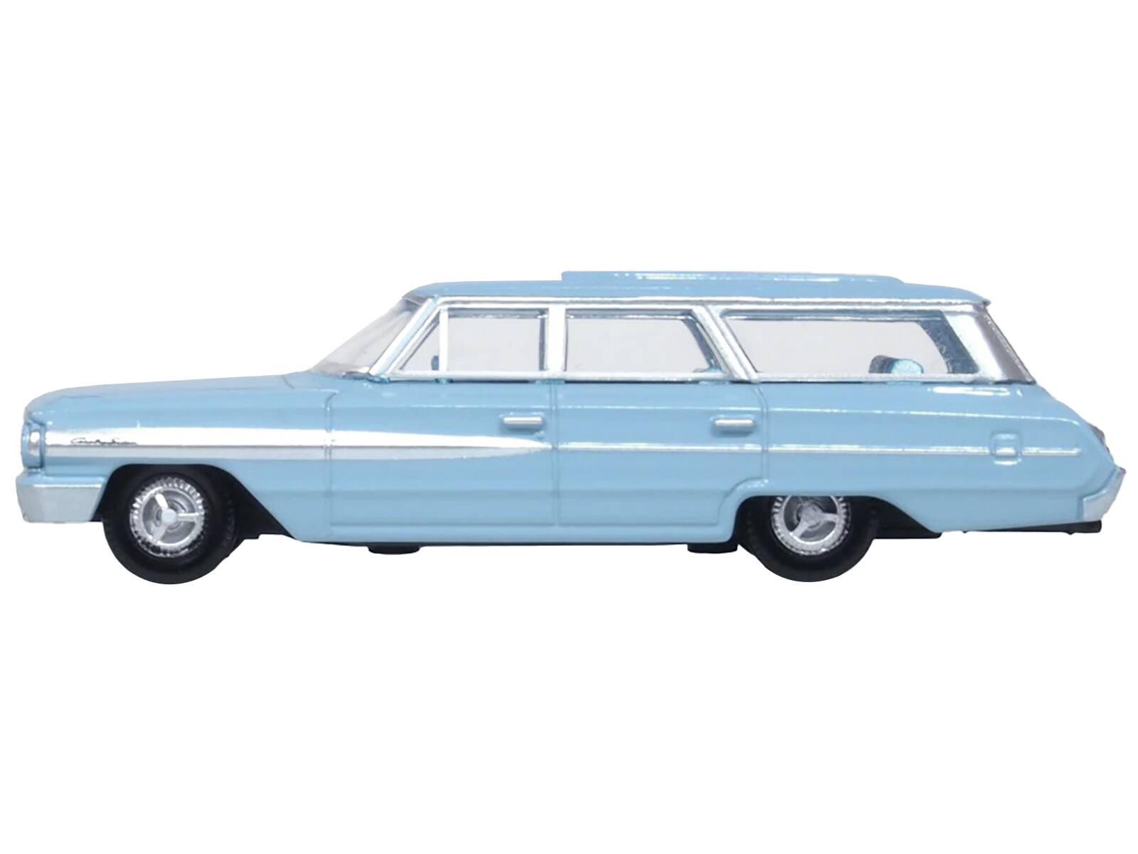 Angle. Oxford Diecast - 1964 Ford Country Sedan Skylight Blue 1/87 (HO) Scale Diecast Model Car by Oxford Diecast - Skylight Blue.