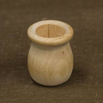 Front. BreeBe - Wood Candle Cup - 1-3/8" - Natural.