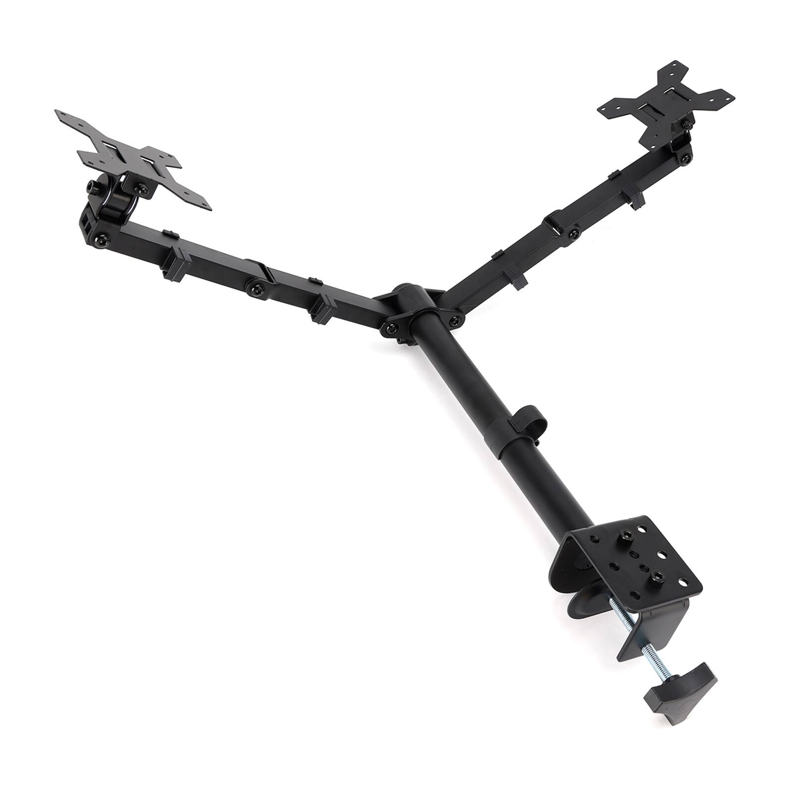 Alt View 8. Topteng - Dual Monitor Arm Mount – Gas Spring Full Motion Desk Stand for 17"-27" LED LCD Screens, 2-9kg Capacity, VESA 75/100mm - Black.