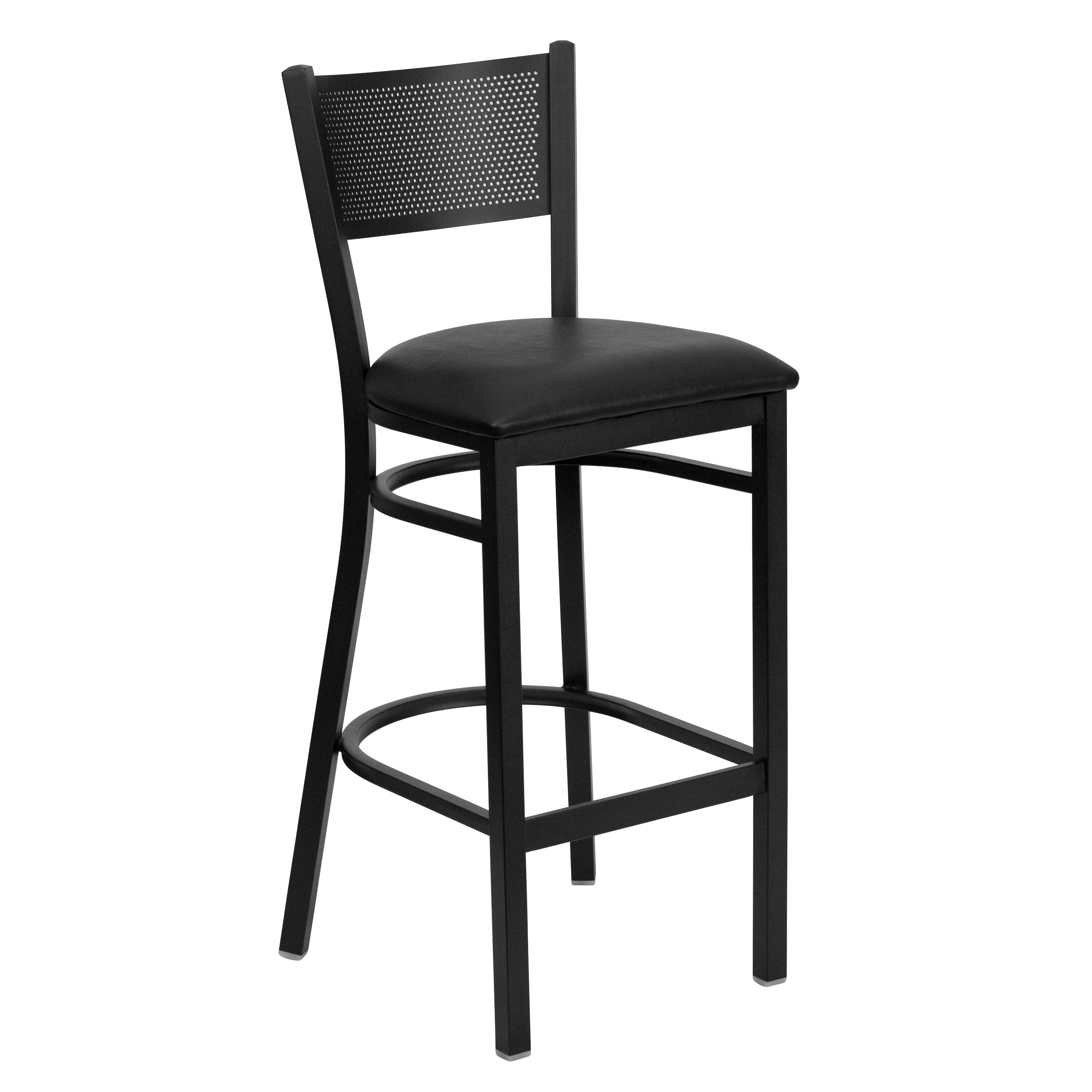 Black Vinyl Seat/Black Metal Frame