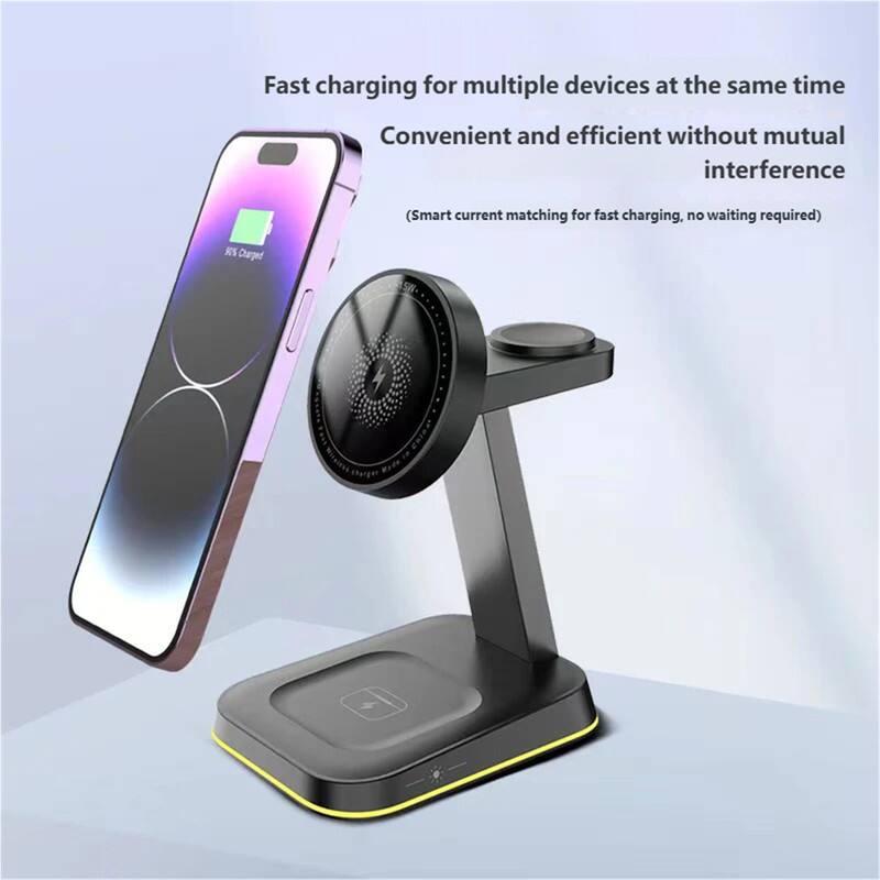 Fast charging for multiple devices at the same time  
Convenient and efficient without mutual interference  
(Smart current matching for fast charging, no waiting required)  

Charped SW Wireless Charger