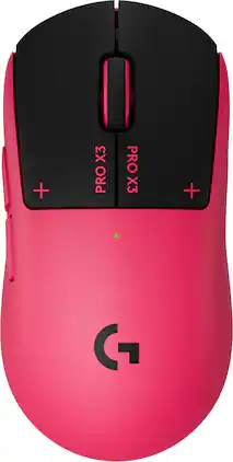 Logitech - G PRO X3 SUPERSTRIKE Wireless Gaming Mouse, Ultra-Lightweight with Programmable Buttons for PC, Mac - Wireless - Pink Magenta