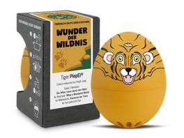 BrainStream - Egg Timer BeepEgg Tiger Print Boils Soft Medium Hard-Boiled - Orange