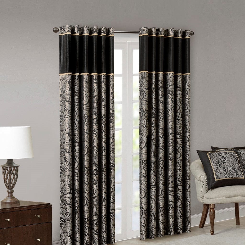 BreeBe - Jacquard Curtain Panel Pair(2 Pcs Window Panels) - Multicolor