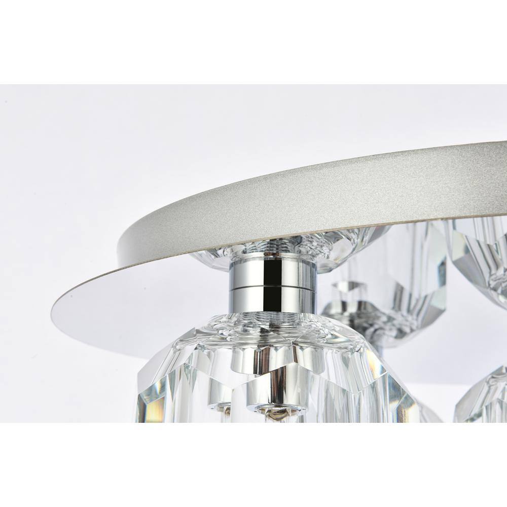 Alt View 2. Elegant Lighting - Graham 5 Light Ceiling Lamp in Chrome - Chrome And Clear.