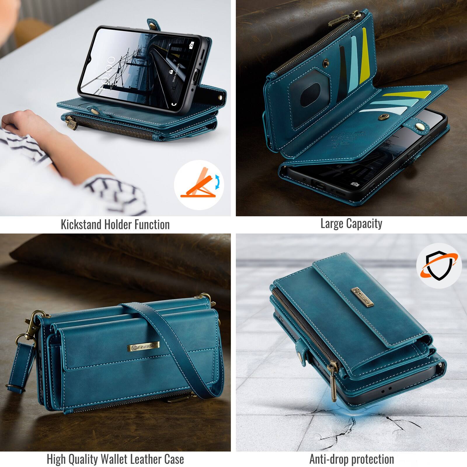 Kickstand Holder Function  
Large Capacity  
High Quality Wallet Leather Case  
Anti-drop protection
