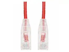 AddOn - 10ft Red CAT 6 Slim PVC Ethernet Cable Snagless Clear-Claw RJ-45 M/M
