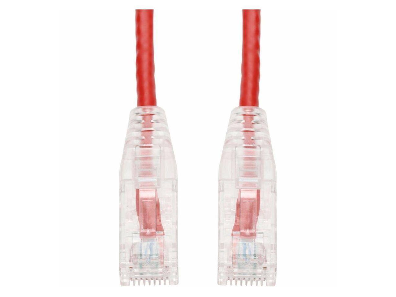 Front. AddOn - AddOn 10ft Red CAT 6 Slim PVC Ethernet Cable Snagless Clear-Claw RJ-45 M/M.