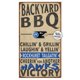 Jardine - Rockhurst Hawks 11" x 20" Indoor/Outdoor BBQ Sign - Brown