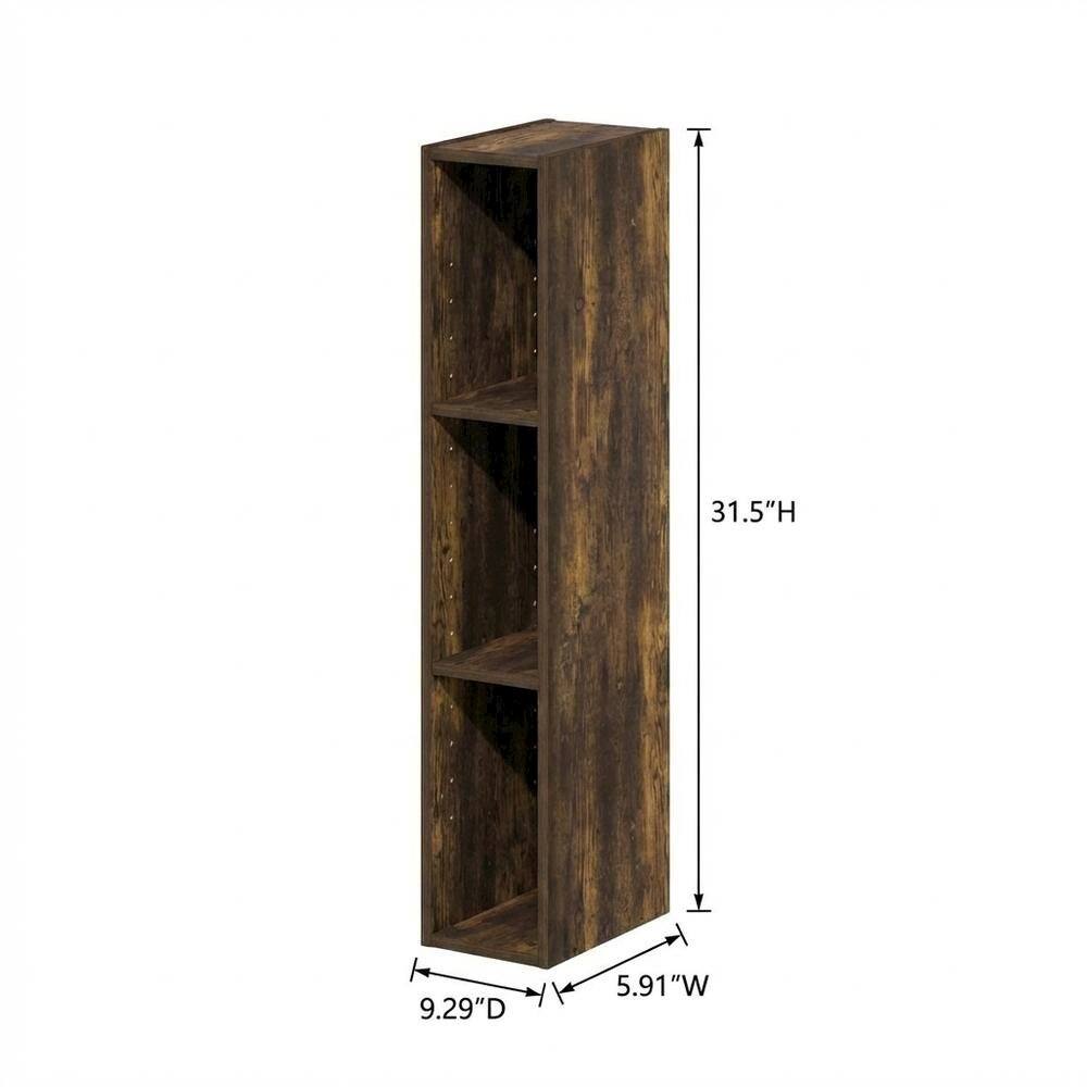 FurniFact - Wooden bookcase in finish with adjustable shelves for versatile storage - Amber Pine price history on PriceWatchPro