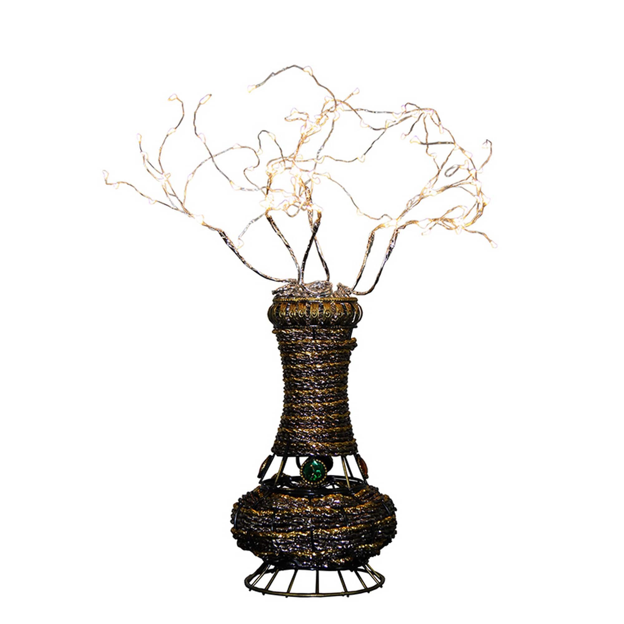 Manhattan Lane - Tree Table Lamp with Aluminum Wire and Multiple LED - White