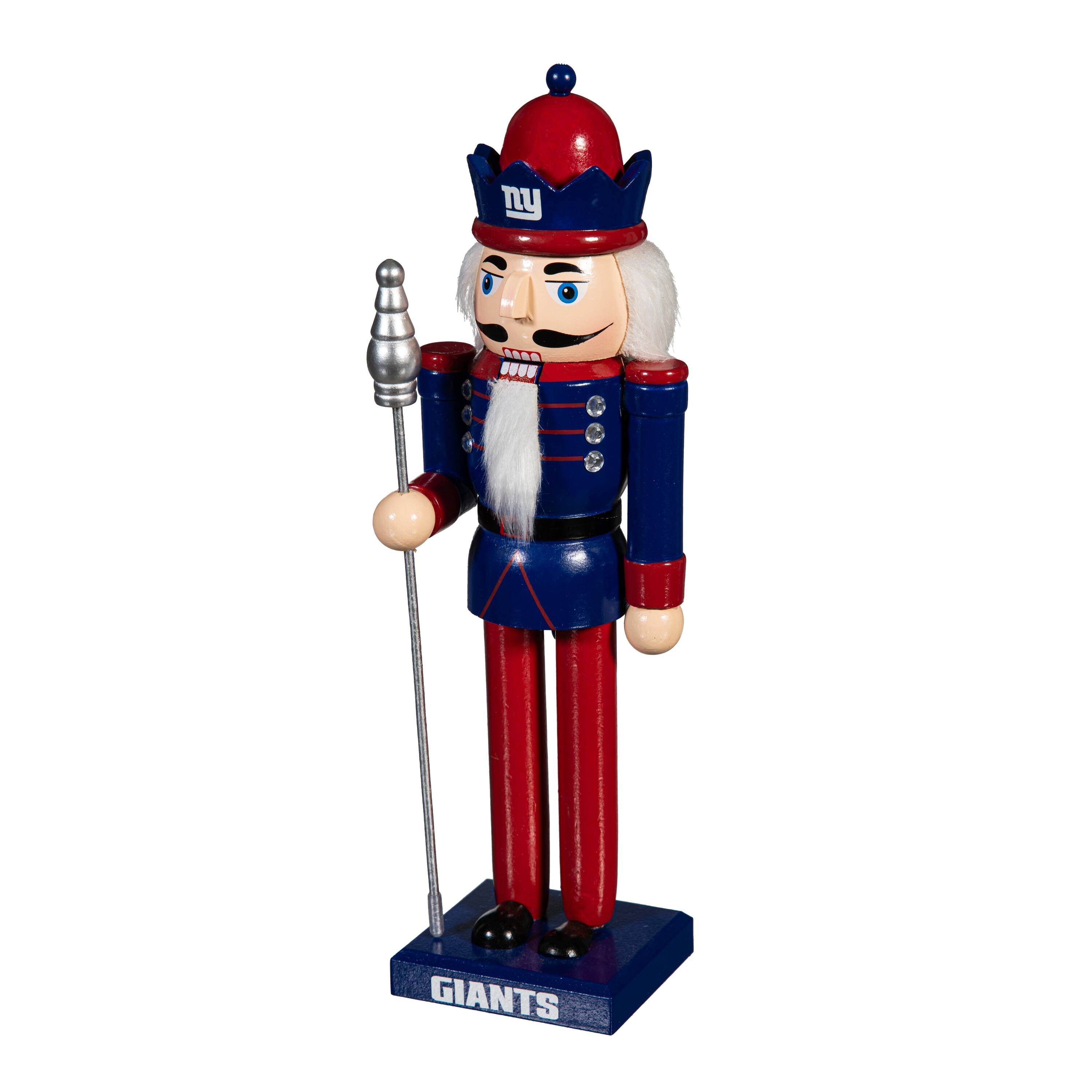 Evergreen Enterprises - New York Giants 12" Wooden Nutcracker Statue - Multicolor