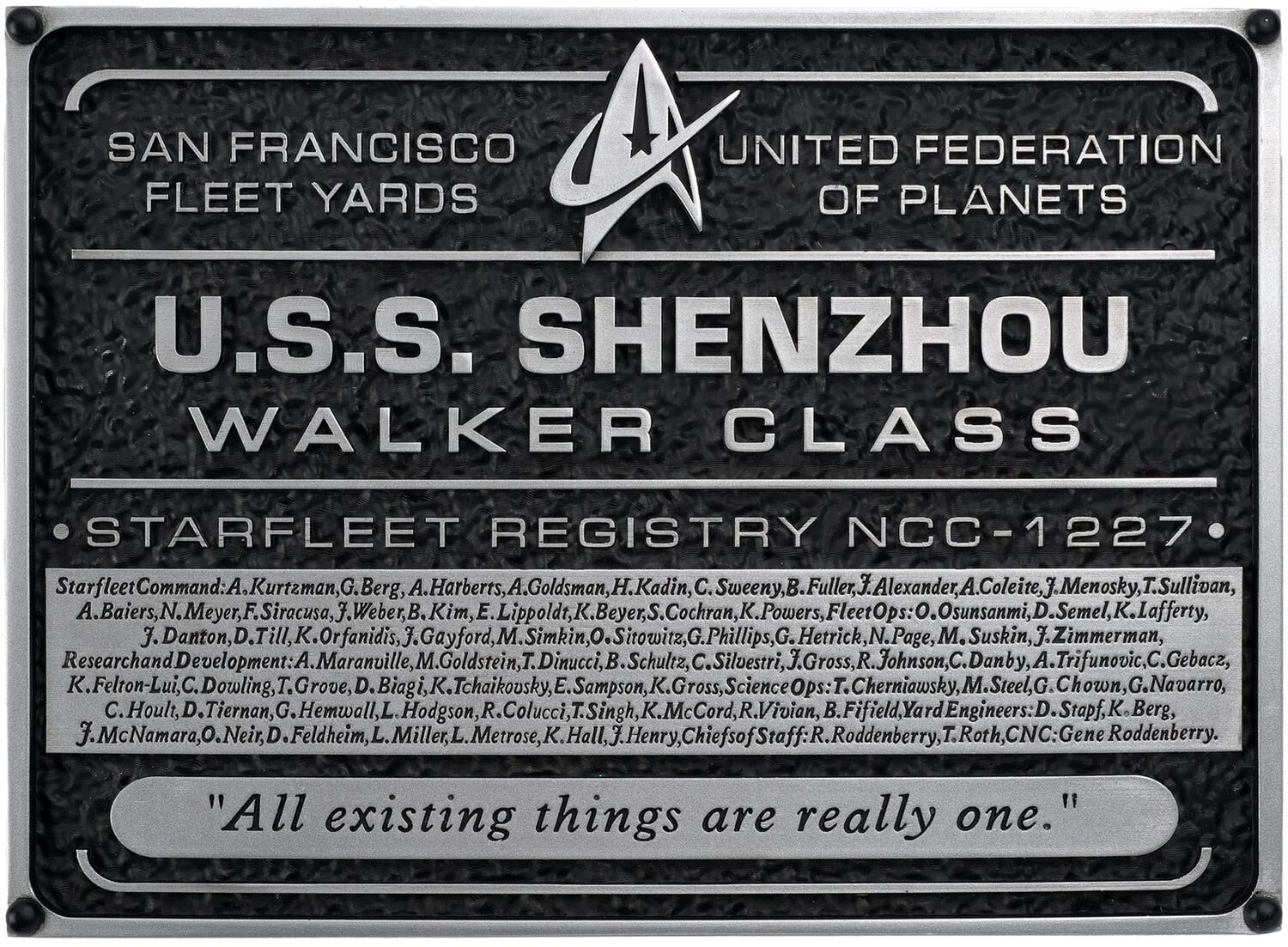PopMarket - Star Trek: Discovery - Resin Dedication Plaque - U.S.S. Shenzhou - COLLECTIBLES - Multicolor