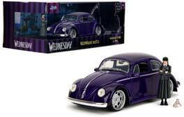 Jada Toys - 1:24 Wednesday - Hollywood Rides - 1959 Volkswagen Beetle with Wednesday & Thing Figures