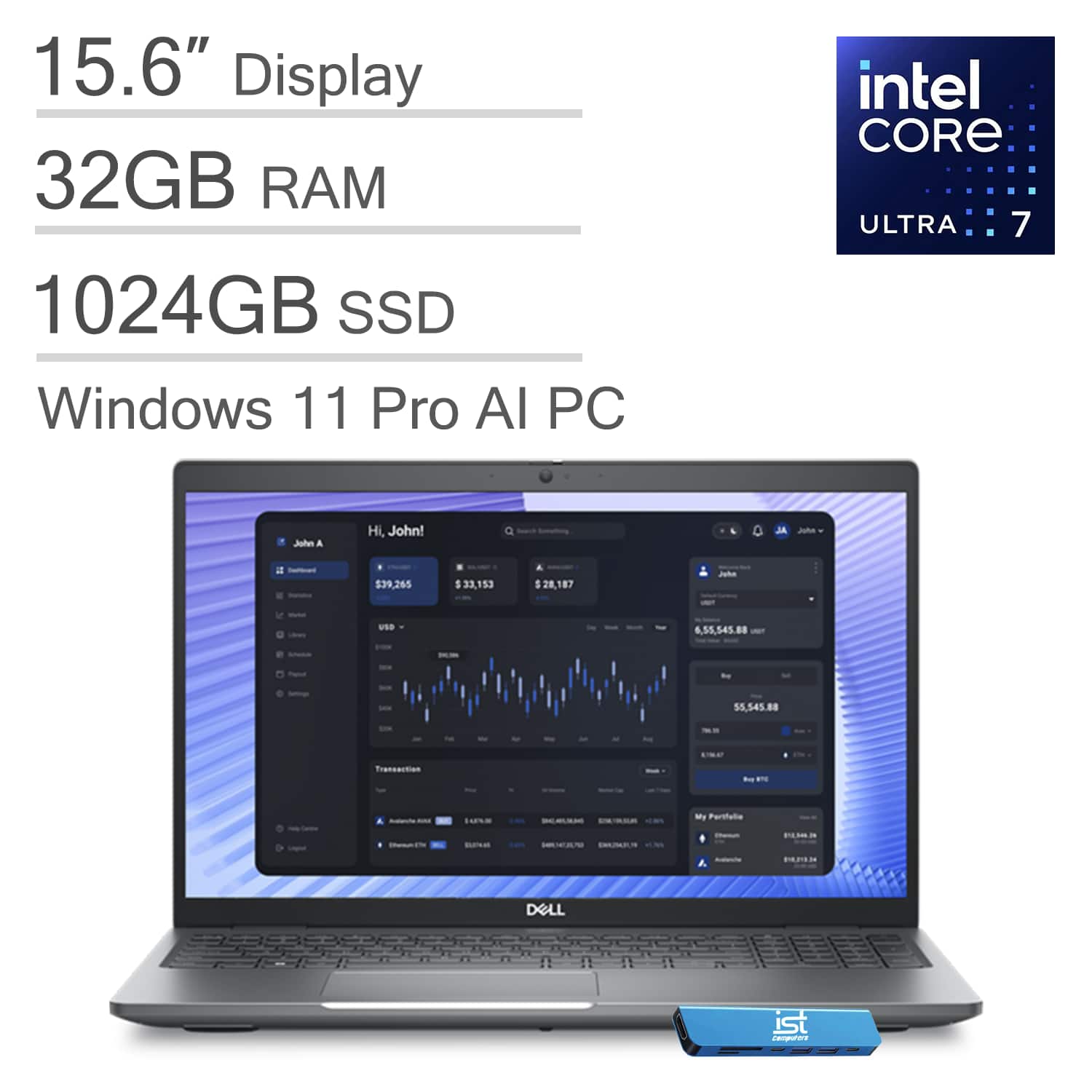 Dell - Precision 3590 15.6'' FHD Workstation AI PC Laptop - Intel Core Ultra 7 with 32GB Memory - 1TB SSD - Windows 11 Pro - ‎Gray