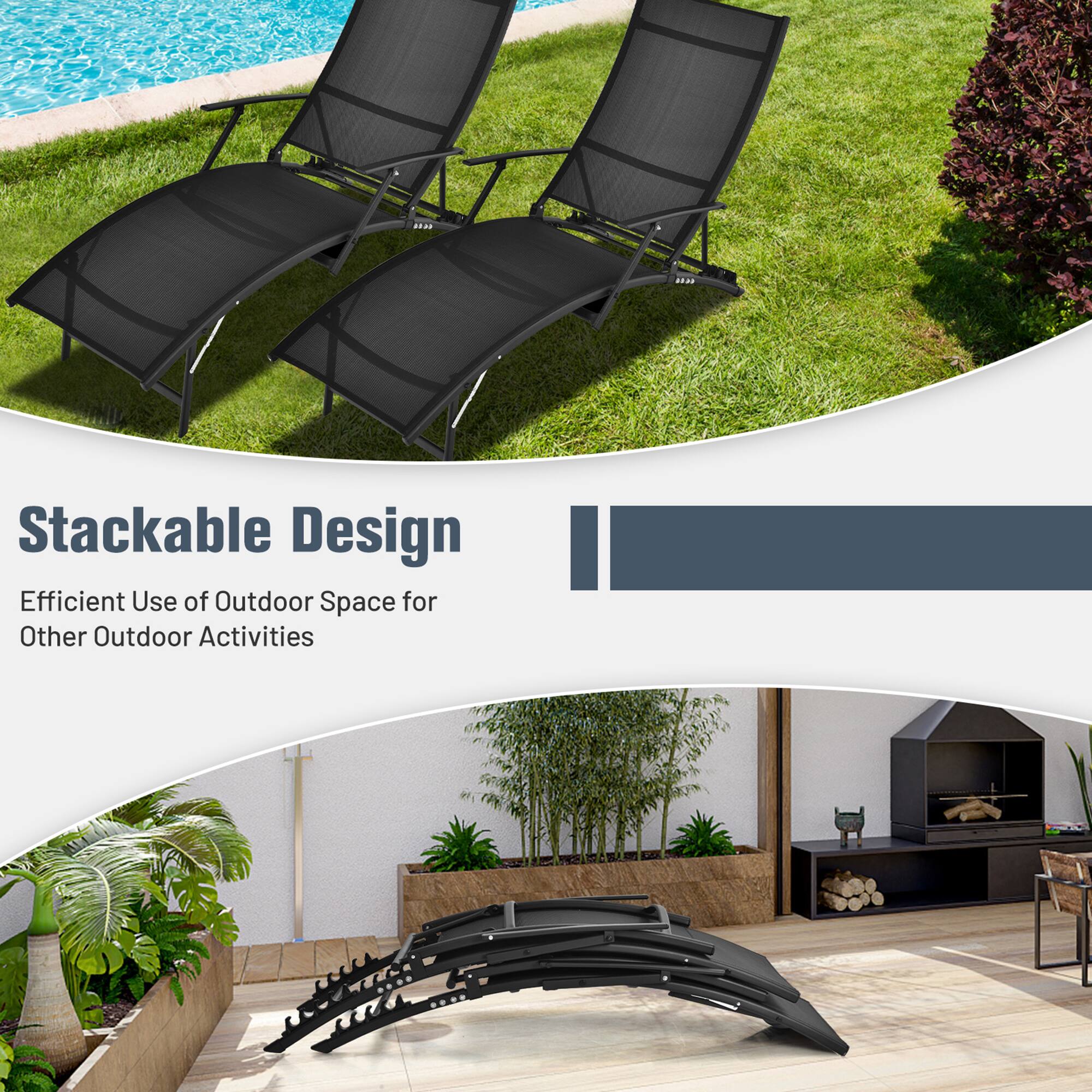 130 Stackable Design
Efficient Use of Outdoor Space for Other Outdoor Activities