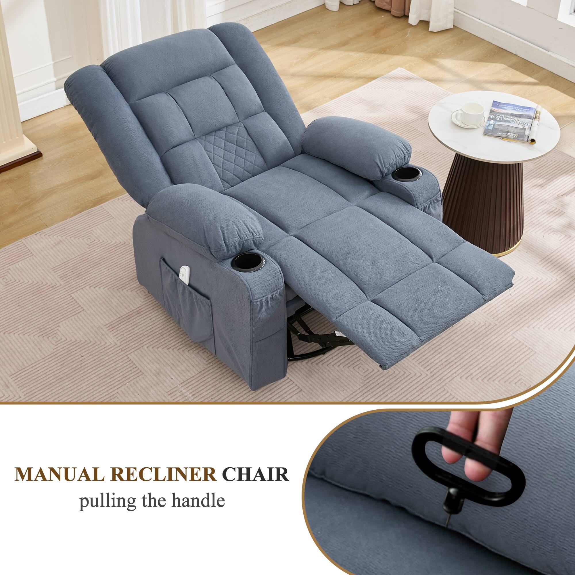 MANUAL RECLINER CHAIR  
pulling the handle
