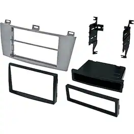 American International - TOYK964S 2004-2008 Toyota Single/Double DIN Stereo Dash Kit with Pocket - Silver