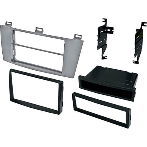 Front. American International - American International TOYK964S 2004-2008 Toyota Single/Double DIN Silver Stereo Dash Kit with Pocket - Silver.