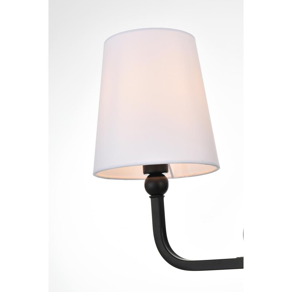 Alt View 2. Living District - Colson 2 light Black and Clear Bath Sconce - Black And Clear.