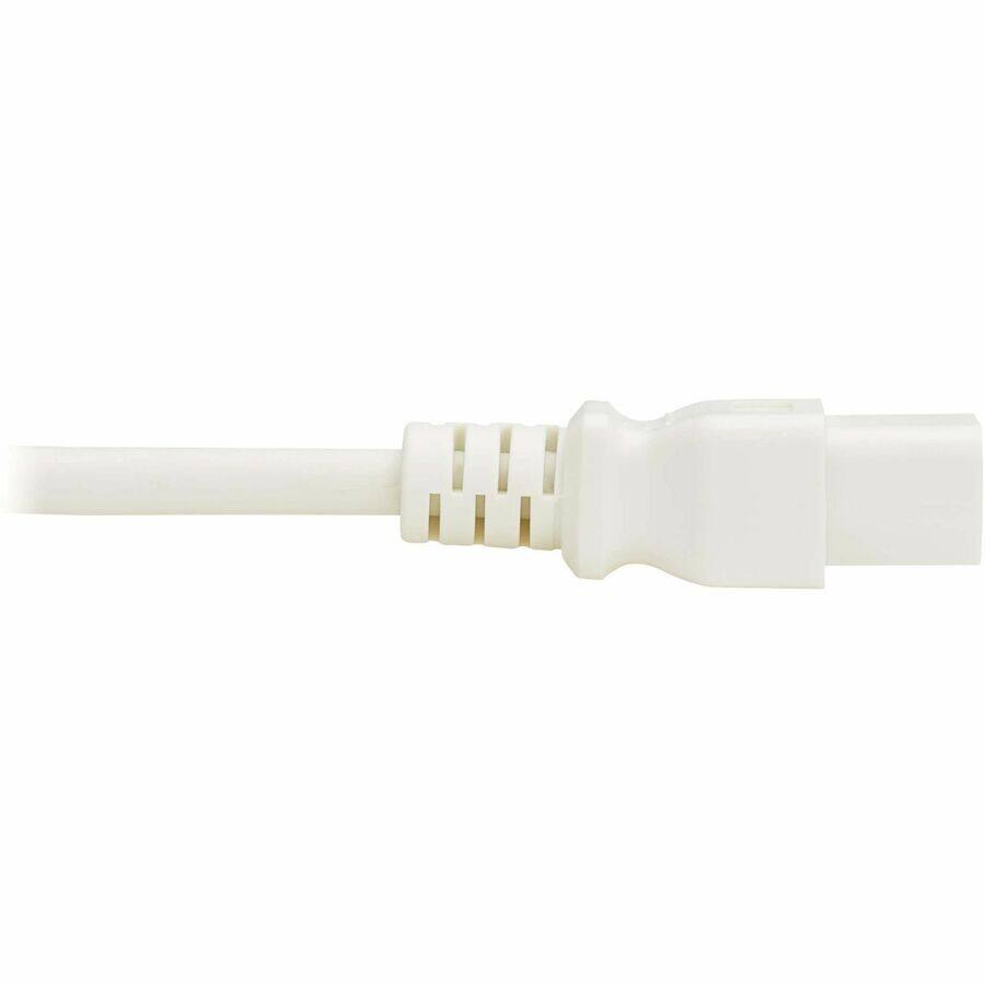 Alt View 3. Tripp Lite - Eaton Tripp Lite Series Power Cord, C14 to C21 - Heavy-Duty, 15A, 250V, 14 AWG, 5 ft. (1.5 m), White - For Computer - White.
